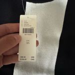 Maeve Black and white striped Scalloped Turtleneck Sweater Photo 7