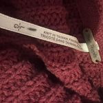 Free People Burgundy Oversize Knit Turtleneck Cowl Neck Sweater Dress Large Photo 10