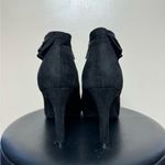 Unisa SALE! Black  Faux Suede Peep Toe Booties Size 7 EUC Photo 2