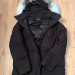 Sam Edelman  black puffer coat with faux fur hood Photo 0