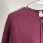 The North Face Women's Burgundy Crew Neck Full-Zip Wool Jacket Size Small Photo 2
