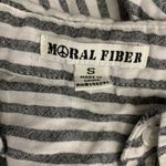 Moral Fiber  Button Front Striped Mini Dress 20PE Photo 6