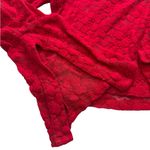 Steve Madden Madden Y2K Velvet Floral Burnout Lace Cropped‎ Bell Sleeve Button Cardigan Large Photo 3