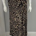 ZARA Long Flowy Leopard Animal Print pleated Skirt Photo 0