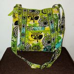 Vera Bradley Green and Yellow Floral Shoulder Bag Crossbody Purse Photo 0