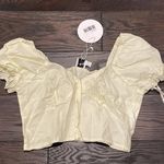 Princess Polly NWT Abe crop top US 12 lemon yellow Photo 3