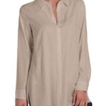 Soft Surroundings  Jacqueline Shirt Button Down Tunic Long Sleeve Collared Tan XL Photo 1