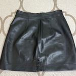 Aritzia Wilfred free Black vegan Leather zip front mini Skirt Size 0 Photo 10