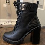 Black Heeled Boots Size 6 Photo 3