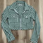 Urban Outfitters  As If Green White Gingham Cropped Jacket Women’s XS Photo 1