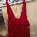 Free People Red Sparkly Top Photo 1