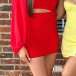 Hello Molly  One-Shoulder Dress Red Photo 1
