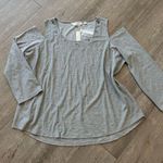 Allison Taylor  Gray Cold Shoulder Top Photo 0