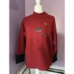 Vintage The Store Women's Pooh Burgandy Crewneck Sweater sz Large Disney Photo 3