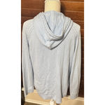 White Stag VTG 90s Sweater Womens Light Blue Full Zip Cardigan Hooded sz L Photo 3