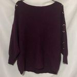 Carmen Marc Valvo NWT CARMAN MARC VALVO WO SIZE XL EGGPLANT COLOR SWEATER GOLD CRISS CROSS ACCENTS Photo 8