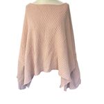 Free People  Can’t Wait Pink Women's Sweater poncho Size MEDIUM Photo 10