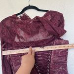House Of CB  'Gaia' Claret Lace Midi Dress NWOT size L Photo 10