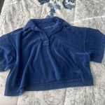 Daily Drills  terry cloth polo crop tee blue  Photo 1