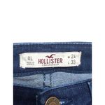 Hollister Skinny Leg Jeans Womens 0L Dark Wash 24x33 Stretch Y2K Thick Stitch Photo 4