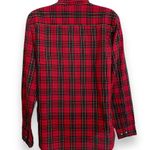 Nordstrom Vintage  Button-Up Shirt Women Plaid Long Sleeve Red Collar Tomboy Work Photo 5