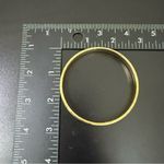 Vintage Signed MONET Brushed Gold Tone Etched Star Asterisk Bangle Bracelet 38g. Photo 6