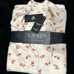 Ralph Lauren Lauren Women’s Pajama Set Size Large Ivory Floral NWT Photo 0