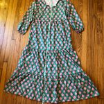 Walmart  NWOT Pink and Green Tiered Floral Midi Dress - Size S Photo 2