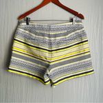 Loft Ann Taylor Short Size 10 Yellow Blue White Stripe Riviera Tweed Photo 6