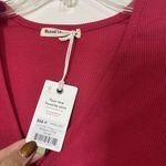Marine layer NEW!  Lexi rib vneck long sleeve top barberry pink Small Photo 2