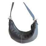 The Sak Classic Black Leather Hobo Shoulder Bag with Contrast Stitching Photo 5