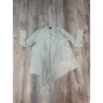 Eileen Fisher EILEEN FISHER SEA SALT RIBBED WOOL ANGLE FRONT CARDIGAN SIZE L Photo 2