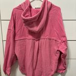 American Eagle  Big Hug Hooded Shacket Pink Photo 2
