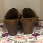 Softwalk Brown Leather Clogs with Fringe Size 5 Photo 6