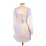 Love Shack Fancy Alela Long Sleeve Lace Tie Dye Ombre Pastel Mini Dress Size 2 Photo 5