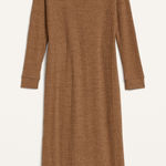 Old Navy Sweater Dress Womens Sz 4X Brown Knit Ribbed Stretch Neck Pullover Photo 0