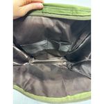 Living Traveling Share Green Canvas Backpack Bag Fold Over Top Zip Pockets Photo 9