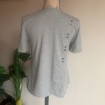 Derek Lam  10 Crosby Short Sleeve Button Back Minimalist Grey Top Sz Small Photo 6