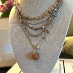 Free People NWT Aurelia Layered Necklace in Blush Photo 3