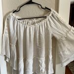 Off The Shoulder Boho Top White Size M Photo 3
