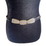 Brighton C6600 Reversible Brown Black Thin Leather Belt Croc Embossed Photo 0