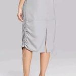 Wild Fable  Utility Parachute Midi Skirt Light Gray Women's XS NWT Photo 1
