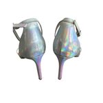 ROUGE Silver Metallic Strappy Sandals Heels Size 9 Photo 1