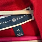 Karen Scott  Vibrant Red Mock Turtleneck size 3X Photo 2