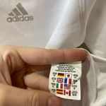 Adidas  White and Orange Quarter-Zip Pullover Photo 3