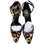 Vince Camuto NWT  Hendriy Leopard Print Block Heel Ankle Strap Pumps Tan 9 Photo 10