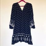 Derek Lam 10 Crosby women’s bell-sleeve embroidered navy blue ruffle dress 2 XS Photo 8