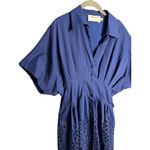 Anthropologie NEW  Exquise The Tobie Button Front Pleated Shirt Dress Eyelet Mini Photo 5