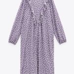 ZARA  Ruffle Front Polka Dot Dress Photo 3