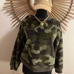 Workshop Republic Clothing 🆕 Faux Fur Camouflage Crew Neck Sweatshirt XS 💚 Photo 0